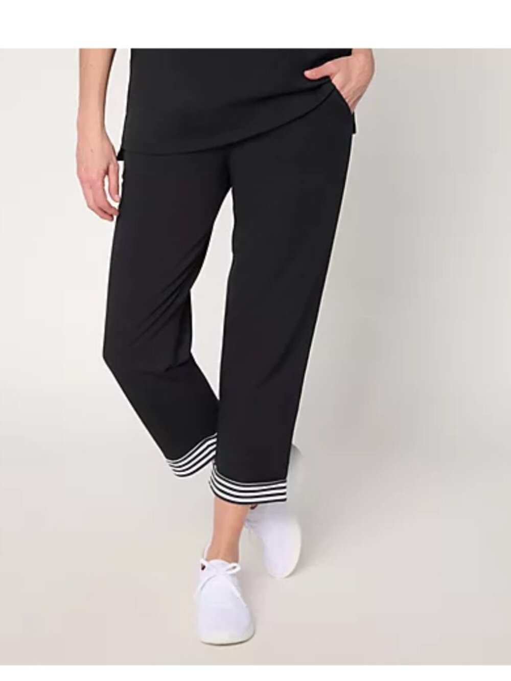 Denim & Co Active Petite French Terry Straight Leg Crop Pants - Size: XXSP - NIP